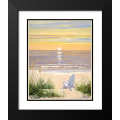 Beach at Sunset II Black Modern Wood Framed Art Print with Double Matting by Swatland, Sally