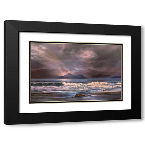 Escape Black Modern Wood Framed Art Print with Double Matting by Calascibetta, Mike
