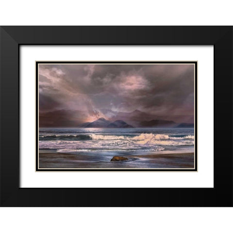 Escape Black Modern Wood Framed Art Print with Double Matting by Calascibetta, Mike