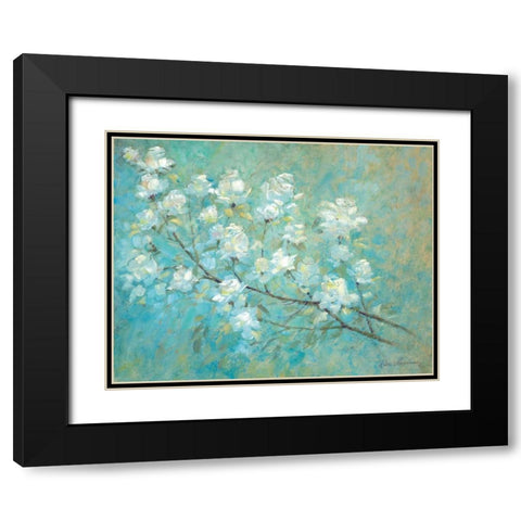 Wild Rose Blossom Black Modern Wood Framed Art Print with Double Matting by Manning, Ruane