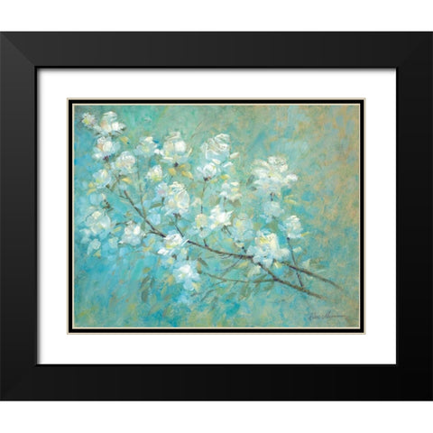 Wild Rose Blossom Black Modern Wood Framed Art Print with Double Matting by Manning, Ruane