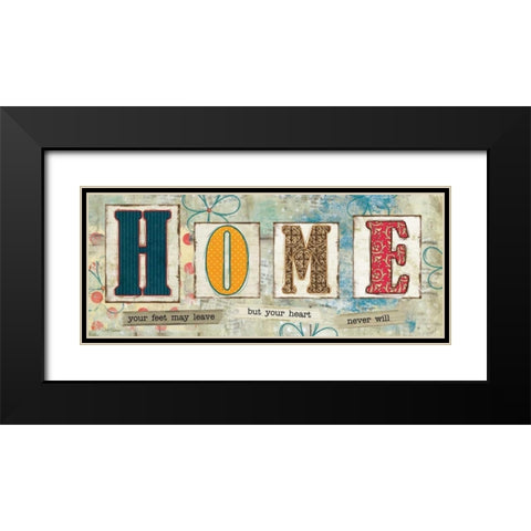 Wise Words of Home Black Modern Wood Framed Art Print with Double Matting by Robinson, Carol