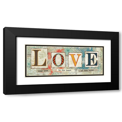 Wise Words of Love Black Modern Wood Framed Art Print with Double Matting by Robinson, Carol
