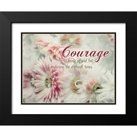 Courage Black Modern Wood Framed Art Print with Double Matting by Weisz, Irene