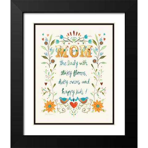 Mom Black Modern Wood Framed Art Print with Double Matting by Robinson, Carol