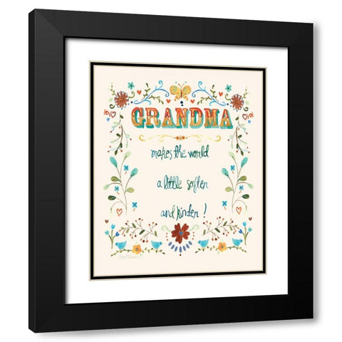 Grandma Black Modern Wood Framed Art Print with Double Matting by Robinson, Carol