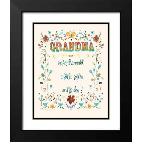 Grandma Black Modern Wood Framed Art Print with Double Matting by Robinson, Carol