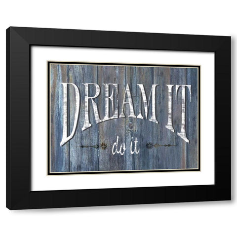 Weathered Wood Black Modern Wood Framed Art Print with Double Matting by Donovan, Kelly