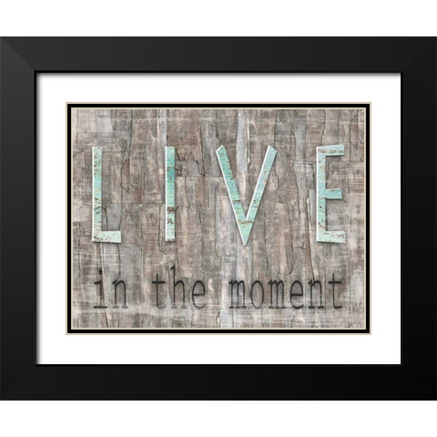 Weathered Wood Live Black Modern Wood Framed Art Print with Double Matting by Donovan, Kelly