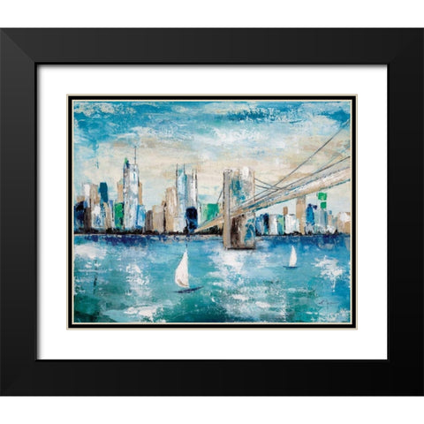 Catching The Wind Black Modern Wood Framed Art Print with Double Matting by Tava Studios