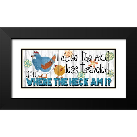 The Road Less Black Modern Wood Framed Art Print with Double Matting by Knutsen, Conrad
