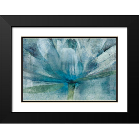 Blue Black Modern Wood Framed Art Print with Double Matting by Calascibetta, Mike