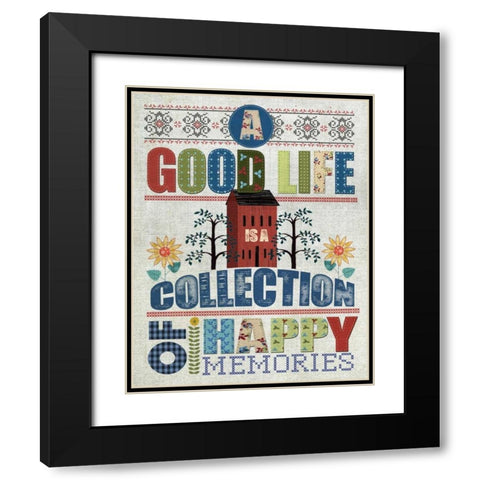 Happy Memories Black Modern Wood Framed Art Print with Double Matting by Knutsen, Conrad