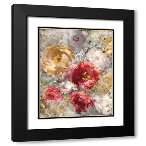 Roses Everlasting I Black Modern Wood Framed Art Print with Double Matting by Nan