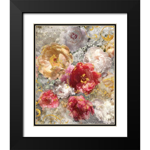 Roses Everlasting I Black Modern Wood Framed Art Print with Double Matting by Nan