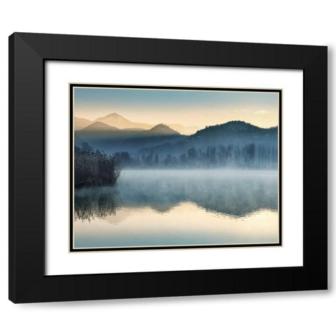 Quiet Morning Black Modern Wood Framed Art Print with Double Matting by Arnold, Jon