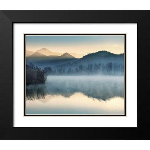 Quiet Morning Black Modern Wood Framed Art Print with Double Matting by Arnold, Jon