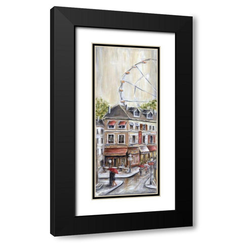 Paris Under the Black Modern Wood Framed Art Print with Double Matting by Dunlap, Marilyn