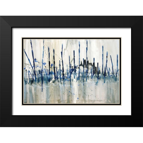 Marshes Edge Black Modern Wood Framed Art Print with Double Matting by Jill, Susan