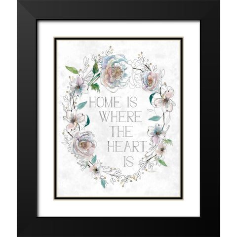 Home Sampler Black Modern Wood Framed Art Print with Double Matting by Robinson, Carol