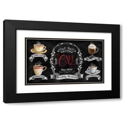 Fresh Brewed Black Modern Wood Framed Art Print with Double Matting by Knutsen, Conrad