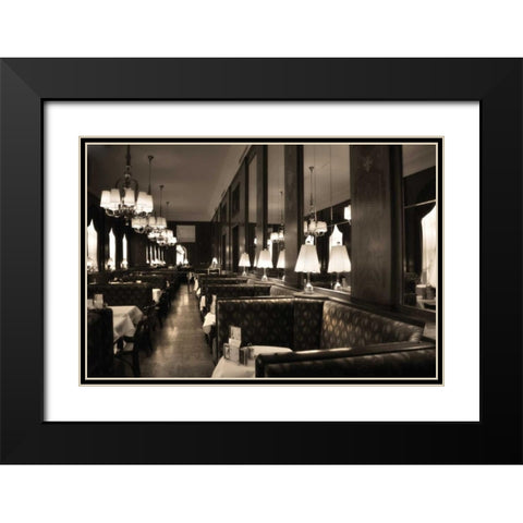 Cafe Vienna Black Modern Wood Framed Art Print with Double Matting by Weisz, Irene