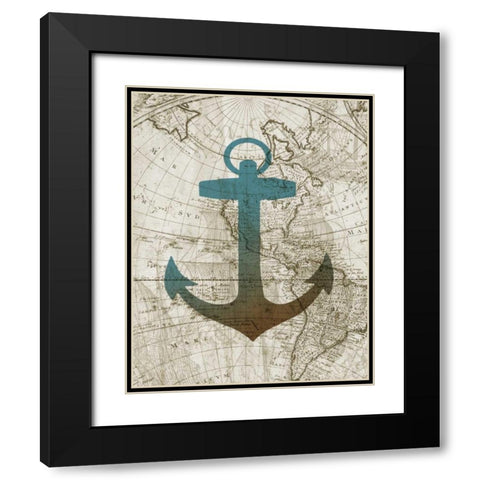Sea Anchor Black Modern Wood Framed Art Print with Double Matting by Knutsen, Conrad