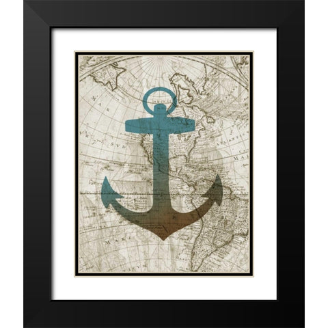 Sea Anchor Black Modern Wood Framed Art Print with Double Matting by Knutsen, Conrad