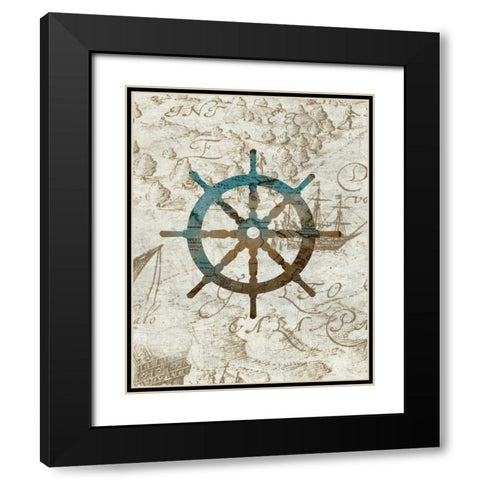 Steering the Sea Black Modern Wood Framed Art Print with Double Matting by Knutsen, Conrad