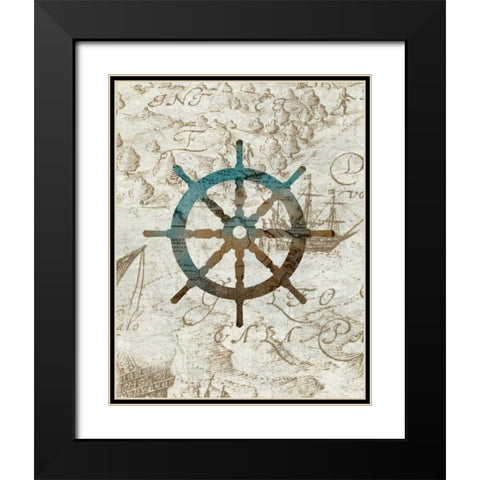 Steering the Sea Black Modern Wood Framed Art Print with Double Matting by Knutsen, Conrad