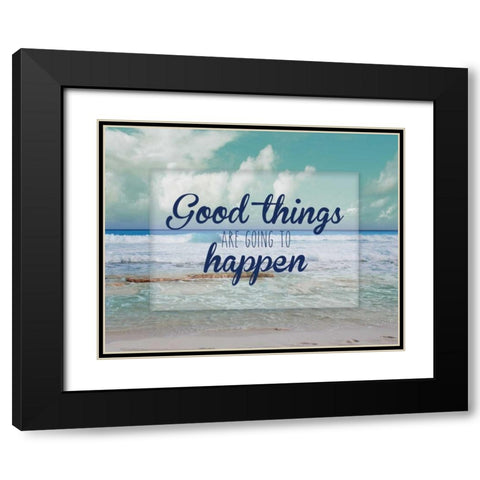 Good Things Black Modern Wood Framed Art Print with Double Matting by Nan