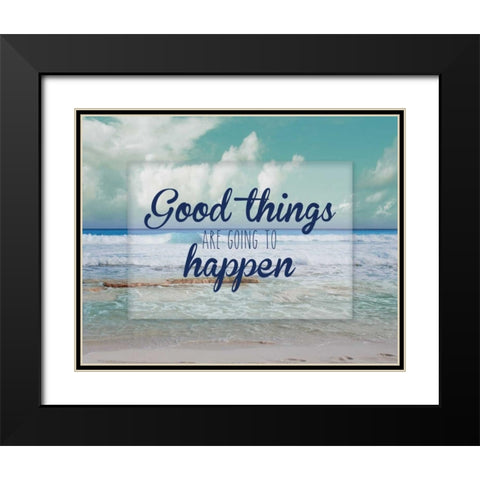 Good Things Black Modern Wood Framed Art Print with Double Matting by Nan