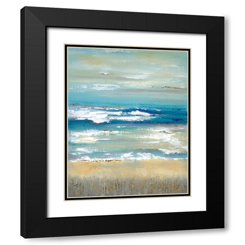 Distant Horizon Black Modern Wood Framed Art Print with Double Matting by Tava studios