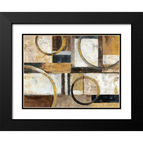 Interplay Black Modern Wood Framed Art Print with Double Matting by Nan