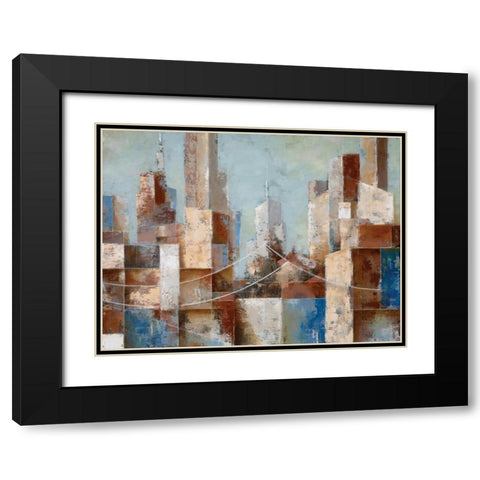 Cityscape Black Modern Wood Framed Art Print with Double Matting by Berman, Ken