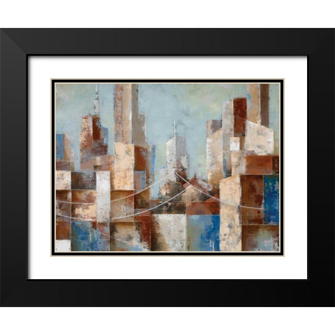 Cityscape Black Modern Wood Framed Art Print with Double Matting by Berman, Ken