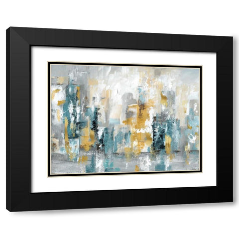 City Views II Black Modern Wood Framed Art Print with Double Matting by Nan