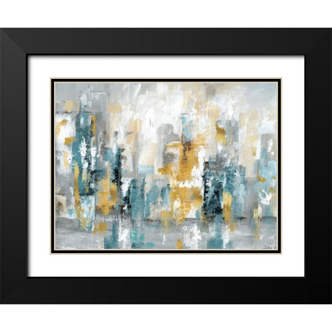 City Views II Black Modern Wood Framed Art Print with Double Matting by Nan