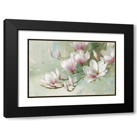 Magnolia Morning Black Modern Wood Framed Art Print with Double Matting by Daniels, Rogier