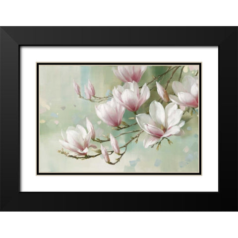 Magnolia Morning Black Modern Wood Framed Art Print with Double Matting by Daniels, Rogier
