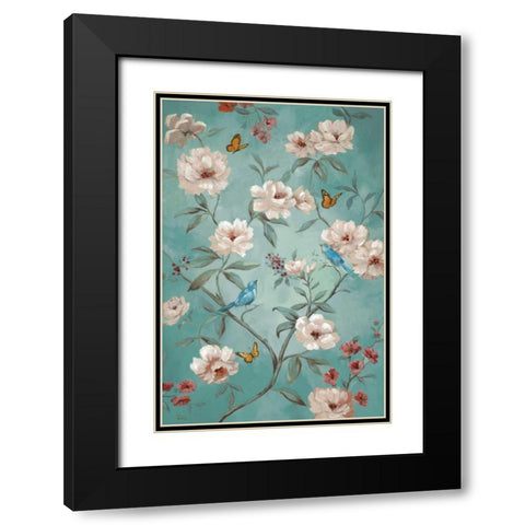 Qin Garden Black Modern Wood Framed Art Print with Double Matting by Nan