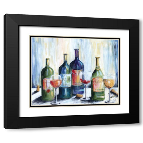 Dinner Party I Black Modern Wood Framed Art Print with Double Matting by Dunlap, Marilyn