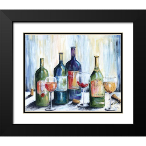 Dinner Party I Black Modern Wood Framed Art Print with Double Matting by Dunlap, Marilyn