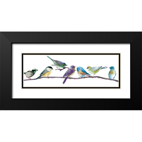 Colorful Spot Black Modern Wood Framed Art Print with Double Matting by Robinson, Carol