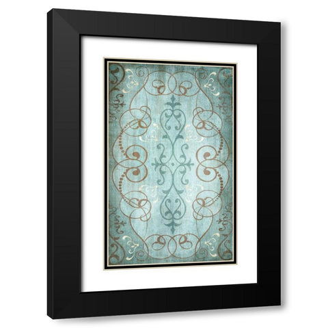 Scroll Repeat Black Modern Wood Framed Art Print with Double Matting by Knutsen, Conrad