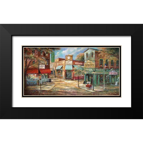 Good Morning Black Modern Wood Framed Art Print with Double Matting by Manning, Ruane