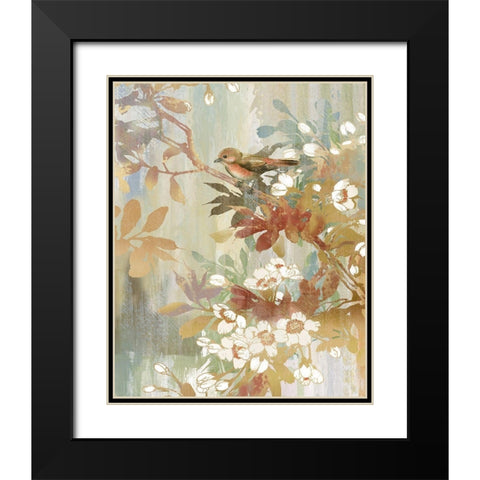 Spring in Bloom Black Modern Wood Framed Art Print with Double Matting by Nan