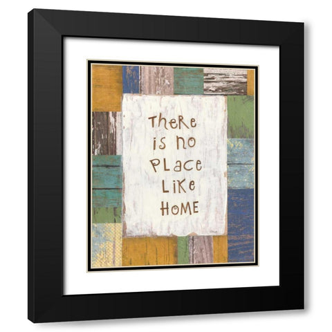 No Place Like Home Black Modern Wood Framed Art Print with Double Matting by Tava Studios