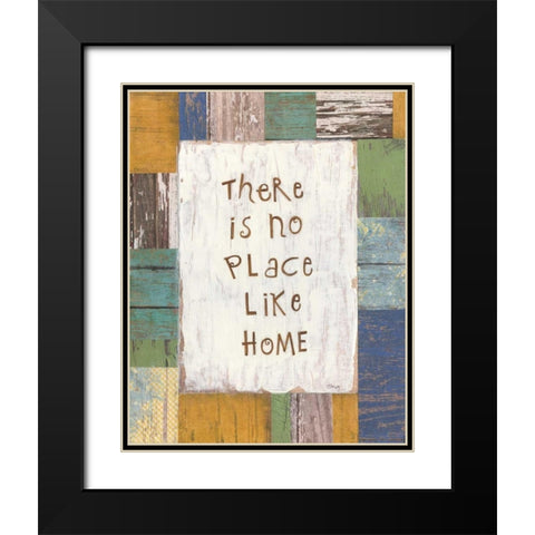No Place Like Home Black Modern Wood Framed Art Print with Double Matting by Tava Studios