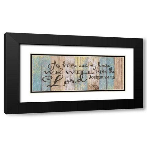 Serve The Lord Black Modern Wood Framed Art Print with Double Matting by Tava Studios